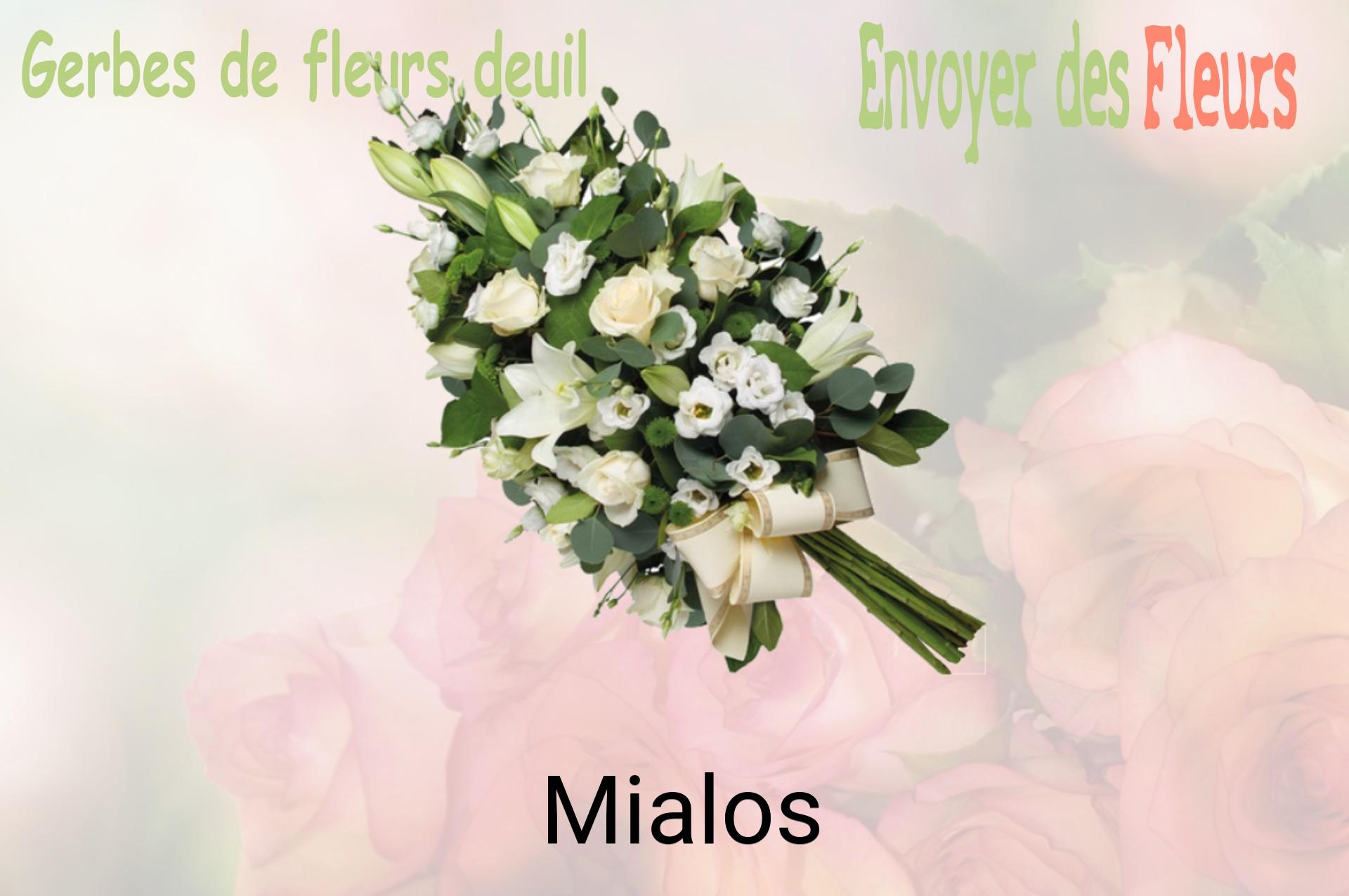 Gerbe de fleurs de deuil livrée à Mialos